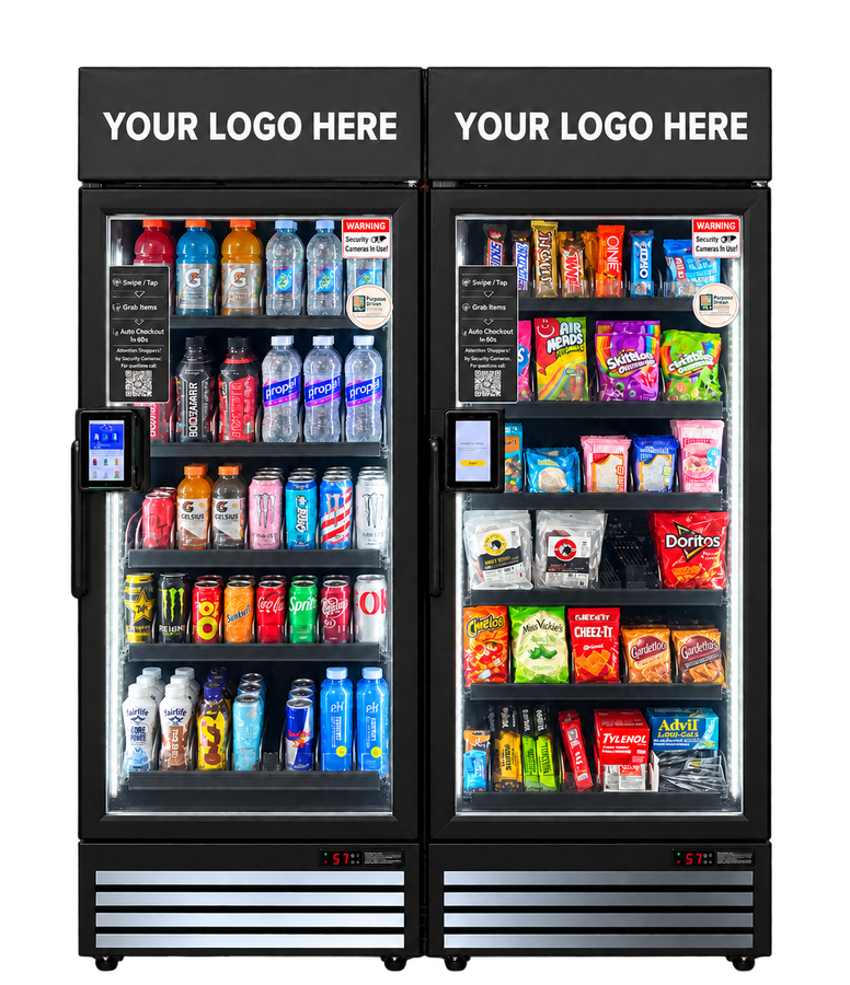 Drinks and snacks side by side